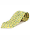 7724 OA 100 silk yellow leaf pattern tie - HERMES - BALAAN 2