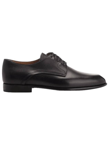 Lace-Up Leather Classic Loafers Black - SALVATORE FERRAGAMO - BALAAN 1