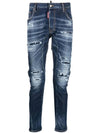 Distressed Tapered Jeans Blue - DSQUARED2 - BALAAN 1