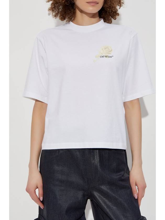 Off-White Printed T-shirt, Women's, White - OFF WHITE - BALAAN 3