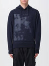 Foam One Print Embroidery Cotton Hoodie Navy - STONE ISLAND - BALAAN 2