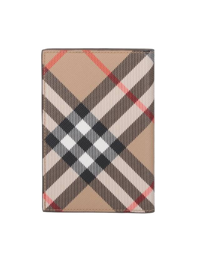 Check Passport Wallet Beige - BURBERRY - BALAAN 4