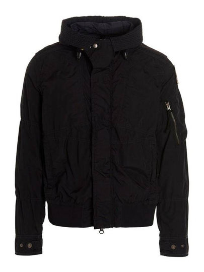 Men's Kore Spring Logo Patch Hooded Jacket Charcoal - PARAJUMPERS - BALAAN 2