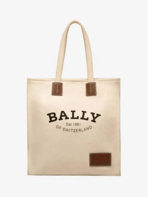 Crystallia Fabric Tote Bag Natural - BALLY - BALAAN 2