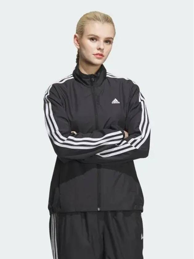 3 Stripes Logo Regular Fit Windbreaker Black - ADIDAS - BALAAN 2