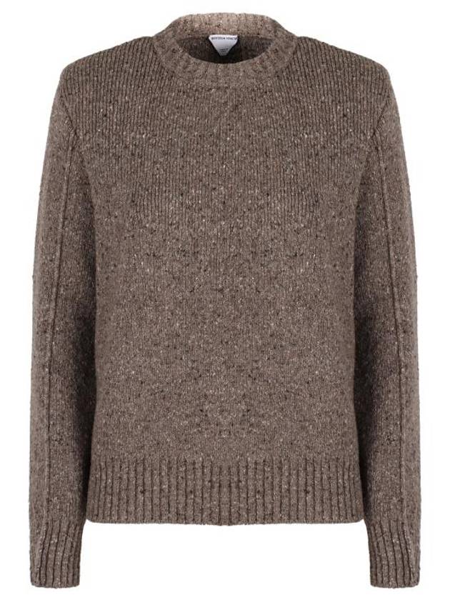 Veneta Crew Neck Knit Top Grey - BOTTEGA VENETA - BALAAN 1