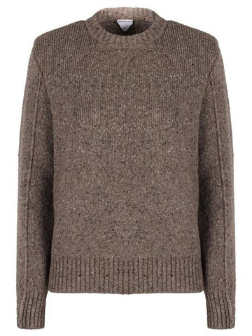 Veneta Crew Neck Knit Top Grey - BOTTEGA VENETA - BALAAN 1