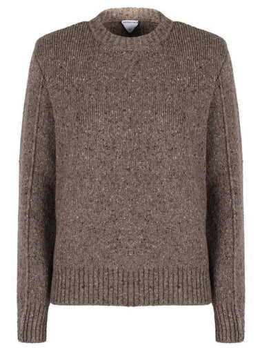 Veneta Crew Neck Knit Top Grey - BOTTEGA VENETA - BALAAN 1