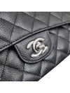 A01112 Caviar Black Classic Medium Silver Chain Shoulder Bag - CHANEL - BALAAN 8