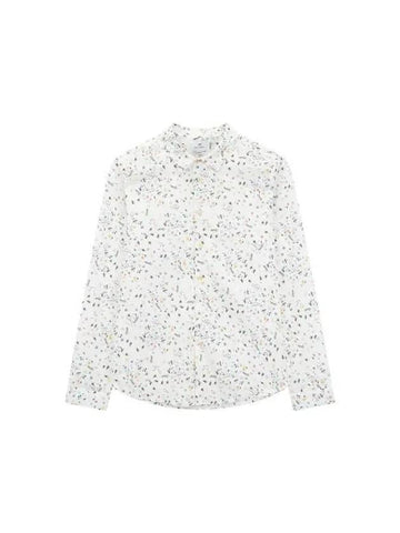 PS Micro Floral Slim Shirt Ecru - PAUL SMITH - BALAAN 1