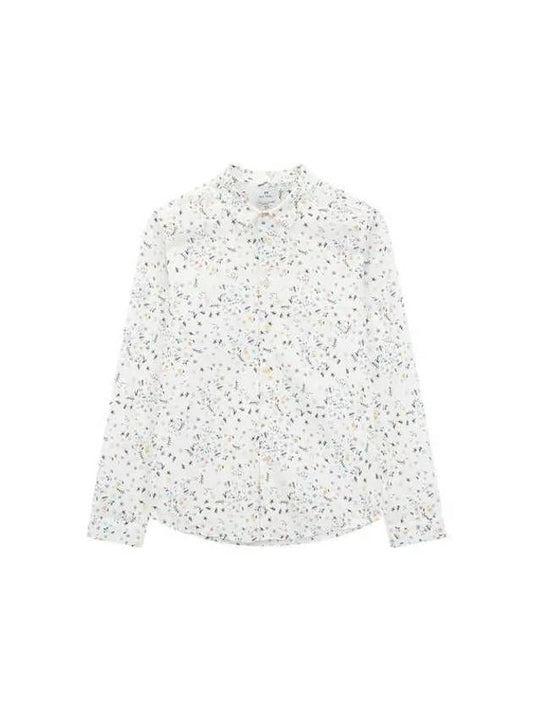 PS Micro Floral Slim Shirt Ecru - PAUL SMITH - BALAAN 1