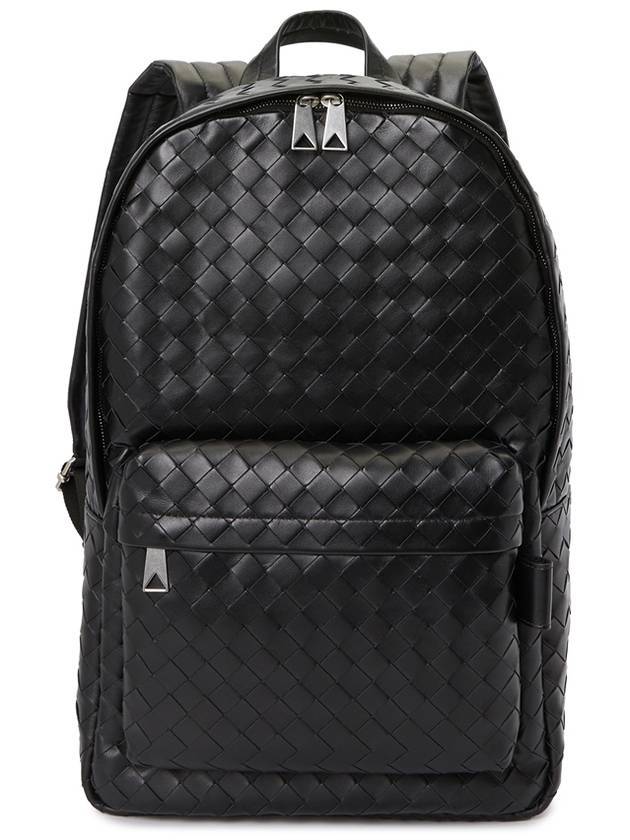 Intrecciato Medium Backpack Black - BOTTEGA VENETA - BALAAN 1