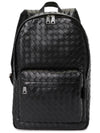 Intrecciato Medium Calfskin Backpack Black - BOTTEGA VENETA - BALAAN 1