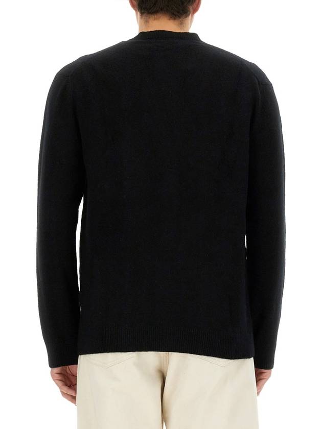 Bold Fox Head Patch Regular Lambswool Cardigan Black - MAISON KITSUNE - BALAAN 4