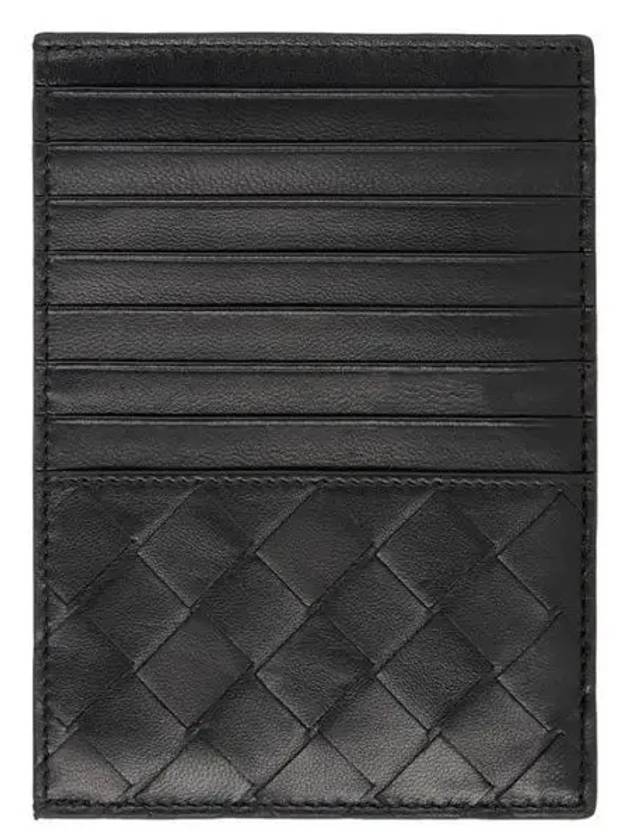 Intrecciato Coin Pocket Leather Card Wallet Black - BOTTEGA VENETA - BALAAN 2