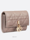 XS Lady Cannage Lambskin Half Wallet Warm Taupe - DIOR - BALAAN 3