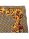 GG Flower Square Shawl Wool Muffler Yellow - GUCCI - BALAAN.