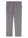 Men's Wool Banding Slacks Grey - AMI - BALAAN 1