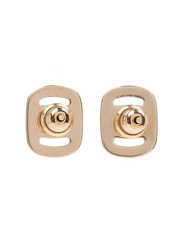 Vara Plate Crystal Earrings Gold - SALVATORE FERRAGAMO - BALAAN 4