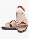 Fussbett Leather Sandals Dessert Beige - MARNI - BALAAN 4