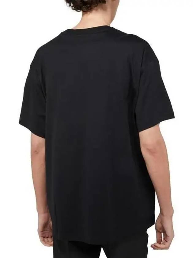 Equestrian Night Print Short Sleeve T-Shirt Black - BURBERRY - BALAAN 4