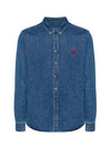 DeQueque Denim Shirt USH063 DE0032 480 - AMI - BALAAN 1