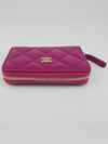 Classic Grained Shiny Calfskin Zipped Coin Purse Pink - CHANEL - BALAAN 7