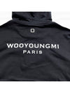 Men's Back Logo Cotton Zip-Up Hoodie Black - WOOYOUNGMI - BALAAN 7