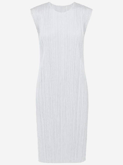 Pleated Midi Dress Grey - ISSEY MIYAKE - BALAAN 2