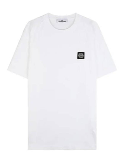 Logo Patch Short Sleeves T-Shirt White - STONE ISLAND - BALAAN 2