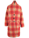 Women's Gabriel Wool Single Coat Orange - ISABEL MARANT - BALAAN 2