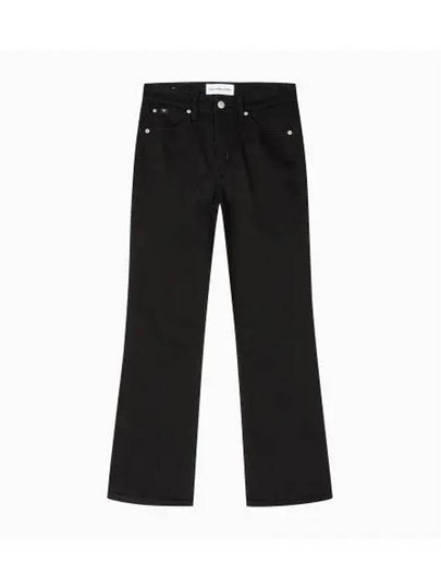 Jeans High Rise Body Slim Boot Fit Denim Jeans Black - CALVIN KLEIN - BALAAN 2