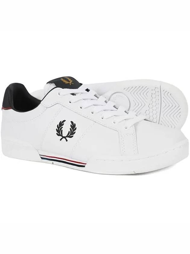 B722 Leather Low Top Sneakers White - FRED PERRY - BALAAN.