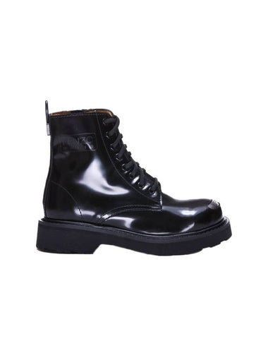 Women's Smile Lace-Up Walker Boots Black - KENZO - BALAAN 1