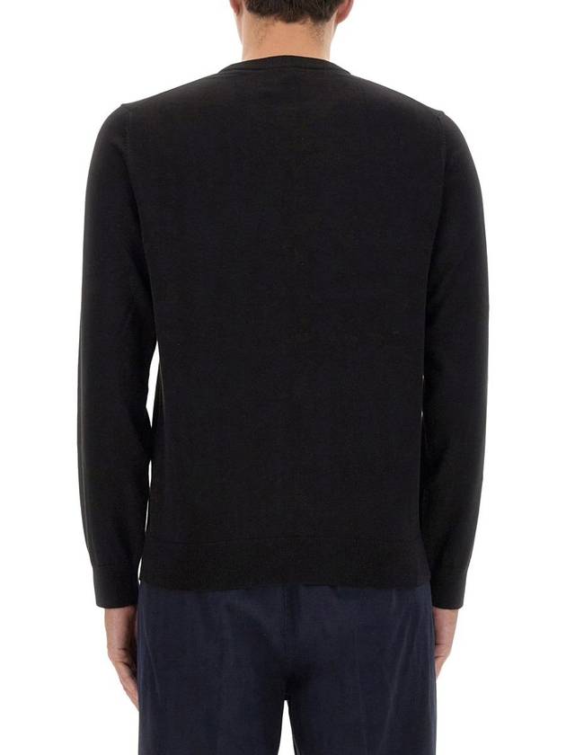 Zebra Patch Crew Neck Knit Top Black - PAUL SMITH - BALAAN 4