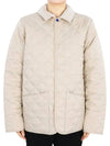 Kids Corduroy Collar Diamond Quilted Jacket Beige - BURBERRY - BALAAN 3