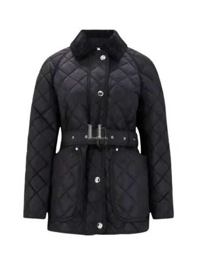 Diamond Quilted Nylon Jacket Black - BURBERRY - BALAAN 2