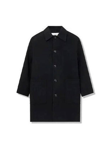 Patch pocket wool coat black UCO002 251 - AMI - BALAAN 1