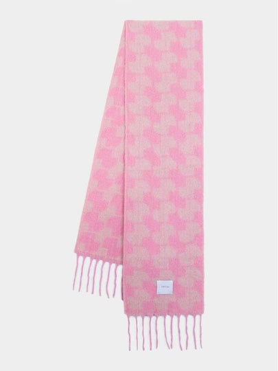 Logo Patch Alpaca Scarf Pink - PATOU - BALAAN 2