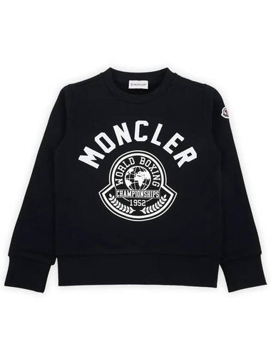 Kids Lettering Wapen Logo Sweatshirt Navy 8G00002 899PS 778 8 10A - MONCLER - BALAAN 1