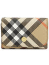 Check Half Wallet Beige - BURBERRY - BALAAN 2