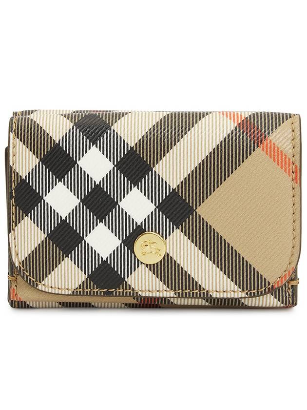 Check Half Wallet Beige - BURBERRY - BALAAN 2