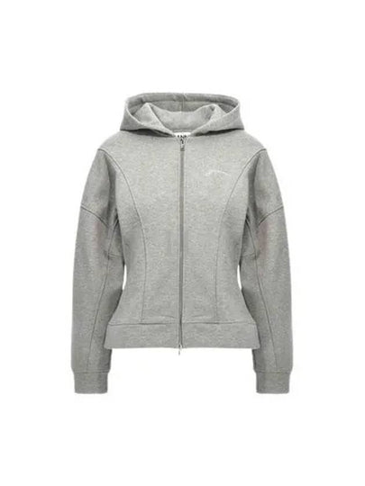 Heavy Fleece Zip-Up Hoodie Paloma Melange - GANNI - BALAAN 2