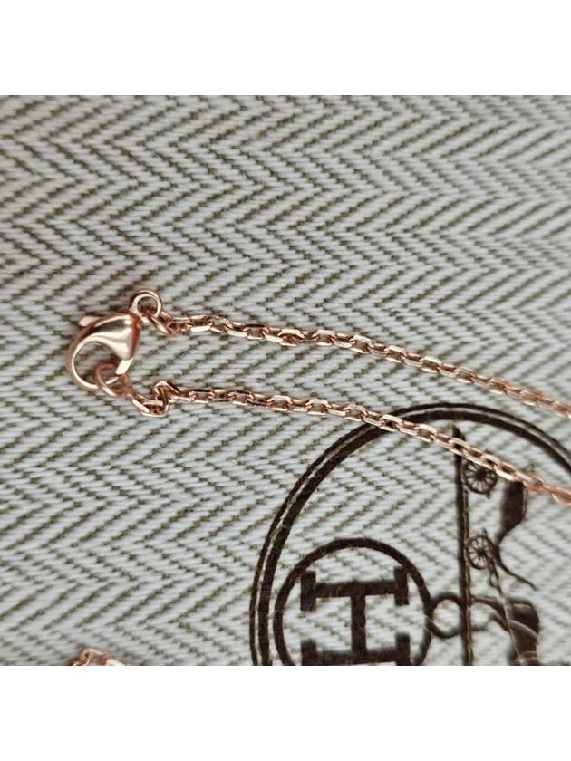 Mini Pop H Pendant Rose Gold & Noir - HERMES - BALAAN 6