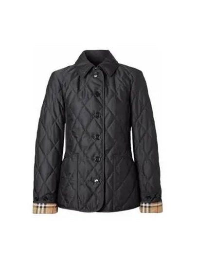 Diamond Quilted Thermoregulated Jacket Black - BURBERRY - BALAAN 2