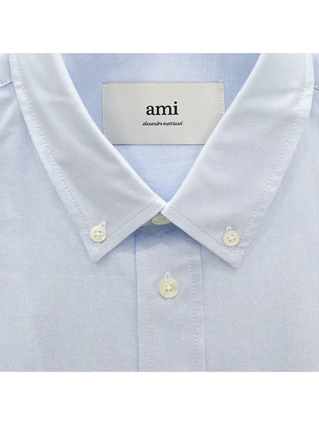 De Coeur Long Sleeve Shirt Light Blue - AMI - BALAAN 3