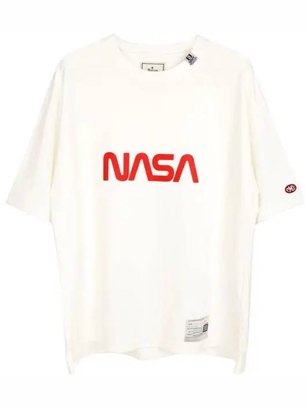 Nasa Print Short Sleeve T-Shirt White - MAISON MIHARA YASUHIRO - BALAAN 5