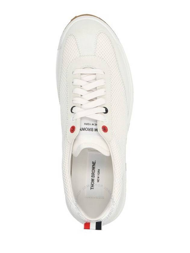 Fine Kid Suede Tech Runner White - THOM BROWNE - BALAAN 4