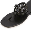 Jeweled Miller Flip Flops Black - TORY BURCH - BALAAN.