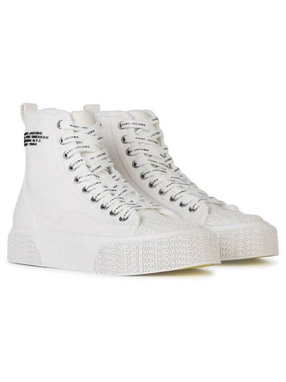 Marc Jacobs 'The High Top' White Canvas Sneakers - MARC JACOBS - BALAAN 2